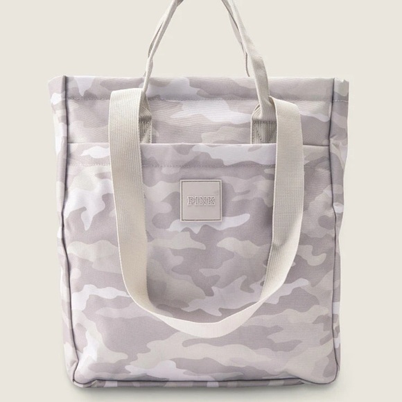 PINK Victoria's Secret Gray Camo Tote NWT Original $39.95 - Picture 1 of 6